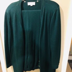 Hunter Green knit Jacket and pants